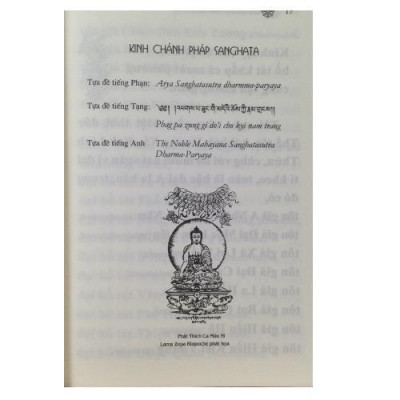 Sách - Kinh Chánh Pháp Sanghata - Chính Thông