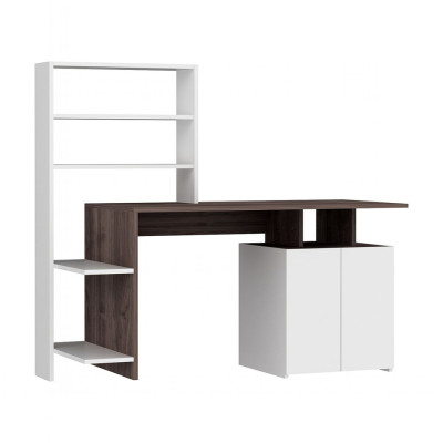 Bàn làm việc kèm tủ tại nhà bằng gỗ SMLIFE Dowell