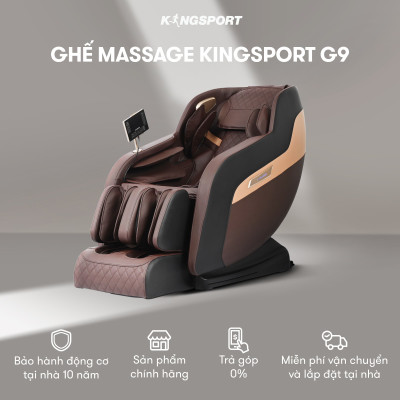 CHỈ GIAO MIỀN BẮC | Ghế massage toàn thân KINGSPORT G9 công nghệ làm ấm Warmtech, 5 bài tập massage tự động thiết lập sẵn