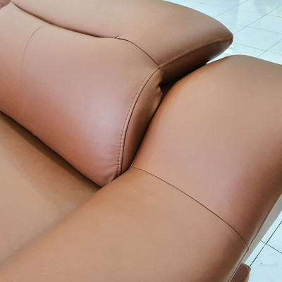 Bộ Sô Pha 50% Da Bò Nhập Italia_Đầu Bật_Màu Nâu_Kích Thước 2800 x 1700