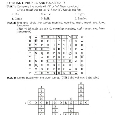 Vở Ôn Tập Hè Tiếng Anh 4