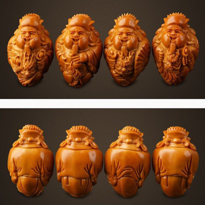 VÒNG CHUỖI THẦN TÀI BÁT PHƯƠNG TỤ TÀI - THU HÚT TÀI LỘC 8 PHƯƠNG HẠT OLIU CHẠM KHẮC