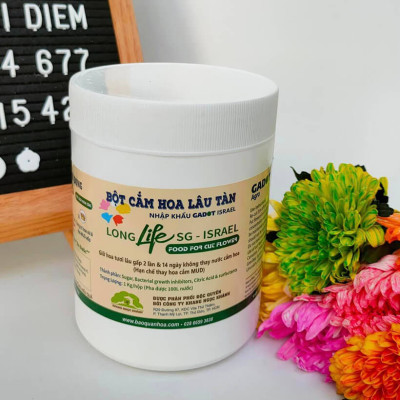 Thuốc Chăm Sóc Hoa tươi Cắm Xốp Lâu Tàn tại shop hoa Longlife SG của Israel (Combo 5KG pha 500L nước tiết kiệm) giúp hoa tươi gấp 2 lần và hạn chế thay hoa định kỳ, hoa cắm lẵng tươi lâu