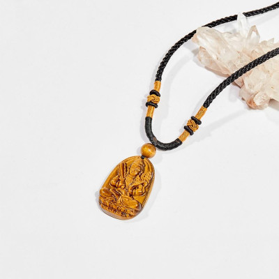 Mặt dây chuyền phật bản mệnh 12 con giáp đá mắt hổ 5A