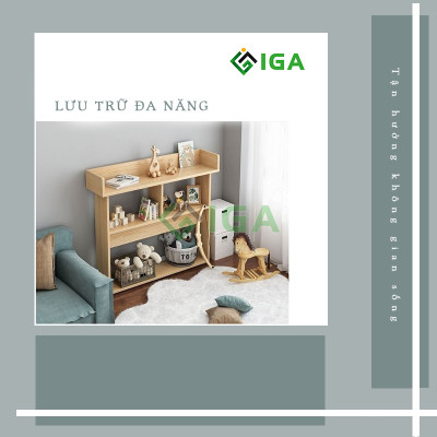 Kệ Sách Để Sàn IGA , Giá Để Đồ Đa Năng Trong Phòng Ngủ - GP137