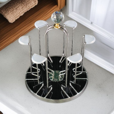  KHAY ÚP LY TRÒN INOX XOAY 360 ĐỘ – SANG TRỌNG & TIỆN DỤNG ✨