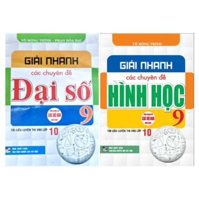 Sách - Combo Giải nhanh các chuyên đề đại số + hình học lớp 9 (HA-MK1)