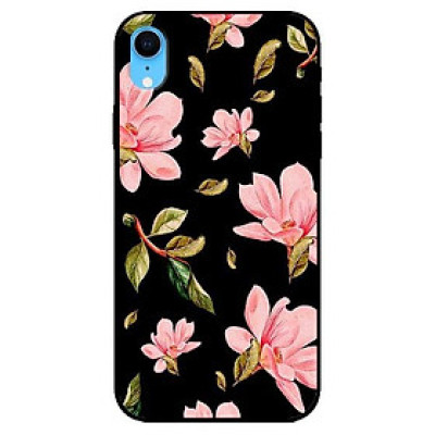 Ốp lưng dành cho Iphone X / Xs - Iphone Xs Max - Iphone Xr mẫu Hoa Lan Hồng Nền Đen