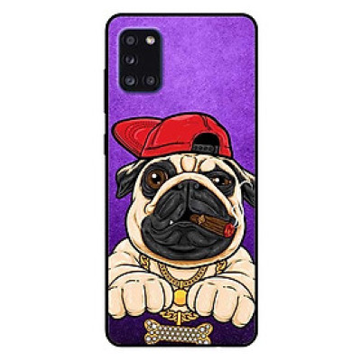 Ốp lưng dành cho Samsung A31 mẫu Pulldog Hiphop Nền Tím