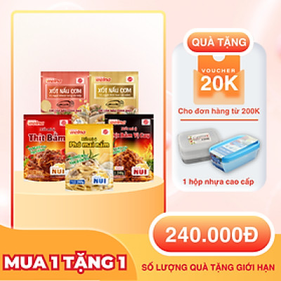 Combo 5 Gói Xốt Nhiều Vị [TẶNG KÈM HỘP NHỰA CAO CẤP] Nisshin Seifun Welna