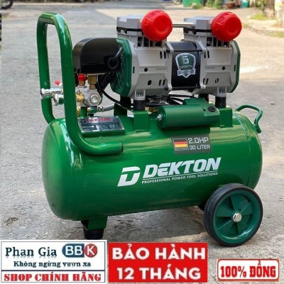 Máy Nén Khí Không Dầu Dekton, Thể Tích 30L ( DK-AC3930 )  2.0HP, Bảo hành máy 1 năm, 100% Dây đồng