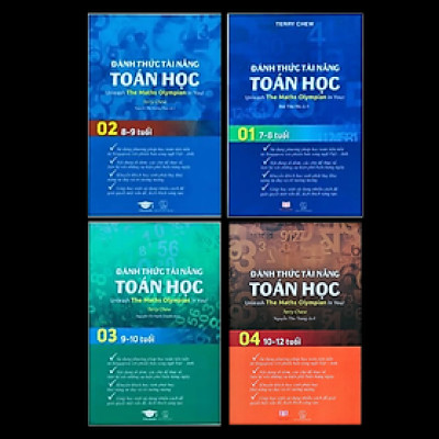 Sách Đánh Thức Tài Năng Toán Học 1, 2, 3, 4 ( Combo 4 Cuốn ) - Tổng hợp kiến thức toán học lớp 1 đến lớp 5, Hiệu sách Genbooks, bìa mềm
