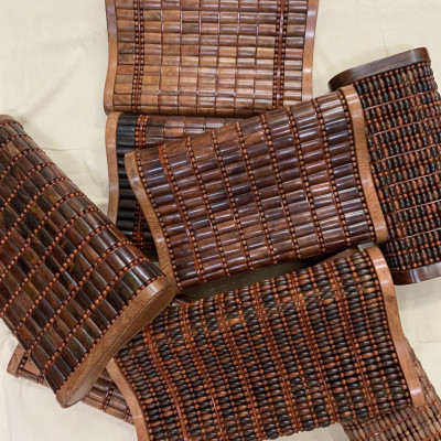 Gối Công Thái Học , Gối Hạt Gỗ Cao Cấp - Kích Thước 43cmx24cmx8/4cm ( video , hình thật )