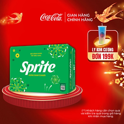 Lốc 24 Lon Nước Giải Khát Có Gas Sprite Vị Chanh 320ml/Lon Coca-Cola Official Store_TK