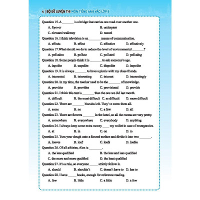Sách - Bộ Đề Luyện Thi Môn Tiếng Anh Vào Lớp 6 Trường Chuyên, Chất Lượng Cao - Có Đáp Án - Minh Thắng