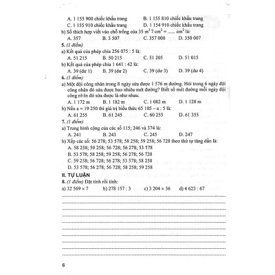 Bộ Đề Kiểm Tra Môn Toán Lớp 4 Tập 2 (Dùng Kèm SGK Kết Nối Tri Thức Với Cuộc Sống) - MK