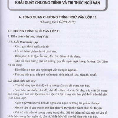 Sách - Hướng dẫn ôn tập môn Ngữ văn 11 - 43 Đề tự luận Đọc - Viết (Theo định dạng đề thi mới của Bộ Giáo dục và Đào tạo)
