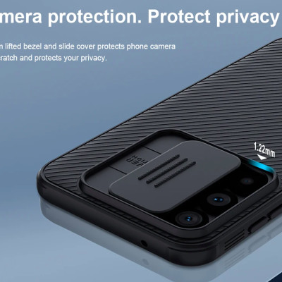 Ốp lưng cho Samsung Galaxy S23 FE bảo vệ camera chống sốc hiệu Nillkin Camshield có khung & nắp đậy bảo vệ Camera - Hàng nhập khẩu