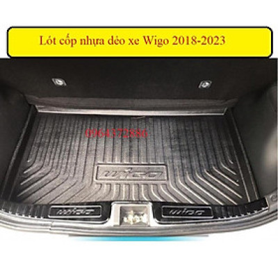 Lót cốp nhựa dẻo Wigo 2018-2023  TPO cao cấp