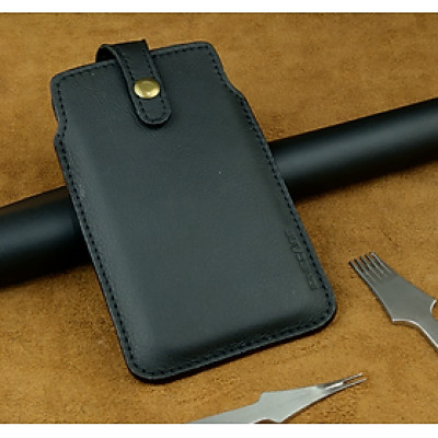 Bao da rút nút cài IONECASE điện thoại 17 pro 16 pro 15 pro 14 pro 13 pro Da Bò Thật mẫu 10 - hàng chính hãng