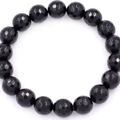 Chuỗi đeo tay Thạch Anh Đen Cắt Giác 10 ly - hợp mệnh Mộc, mệnh Thủy
