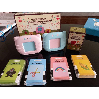 Máy đọc thẻ flash card mèo con 224 từ vựng song ngữ anh việt cho bé - đồ chơi trẻ em giáo dục