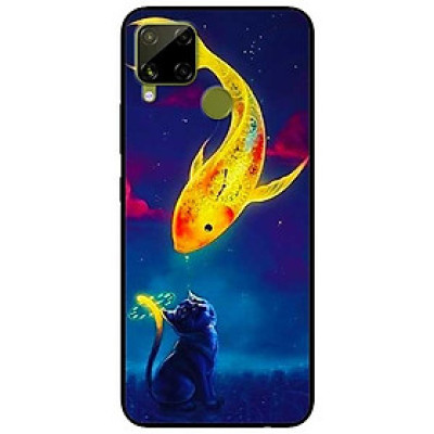 Ốp lưng dành cho Realme C15 mẫu Cá Chép và Mèo