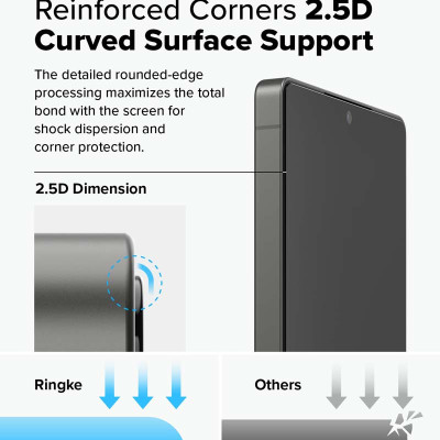 [Combo 2] Dán cường lực chống nhìn trộm cho Samsung Galaxy S25 Ultra RINGKE Easy Slide Privacy Tempered Glass - Hàng Chính Hãng