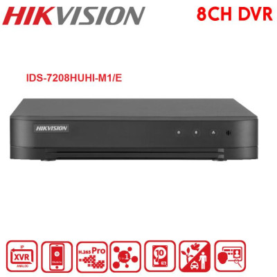 Đầu ghi 8 kênh TVI Analog 8MP Hikvision iDS-7208HUHI-M1/E Hỗ trợ camera lên 8MP-Hàng chính hãng