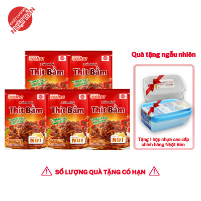 Combo 5 Gói Xốt Mì Ý Thịt Bằm [TẶNG KÈM HỘP NHỰA CAO CẤP] Nisshin Seifun Welna