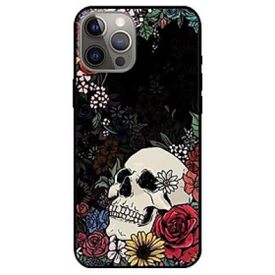 Ốp lưng dành cho Iphone 12 Mini - 12 / 12 Pro - 12 Pro Max mẫu Họa Tiết Hoa Đầu Lâu