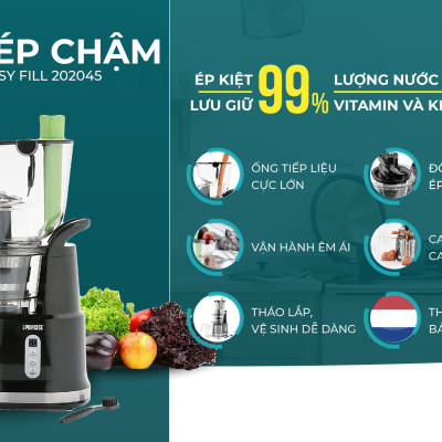 Máy ép chậm Princess Easy Fill 202045- Hàng chính hãng