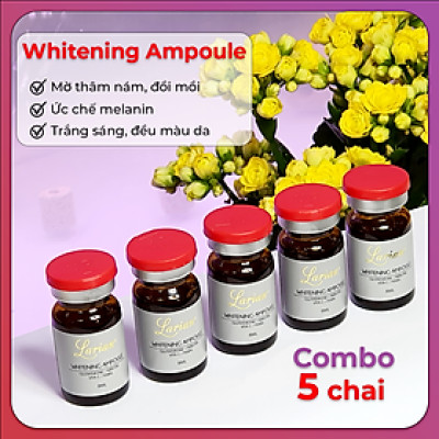 Combo 3 chai Tế bào gốc làm trắng sáng da Larian Whitening Ampoule sử dụng hỗ trợ điều trị nám