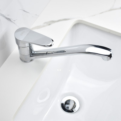 Vòi bếp nóng lạnh bằng đồng mạ cao cấp mặt gương Hiwin KF-213