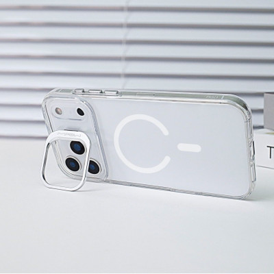 [dành cho Iphone 17] Ốp Lưng  Sạc Từ Tính có Chân Đế cho Iphone 17 Series Magnetic Mipow Kingbull Tempered Glass StandX_ Hàng chính hãng