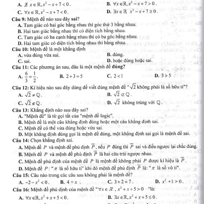 Trắc nghiệm chuyên đề toán 10 (Cấu trúc 2025)