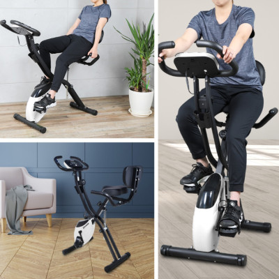 Xe đạp thể thao tại nhà gấp gọn 10 cấp độ kháng lực cảm biến nhịp tim hoạt động êm ái tải trọng 120kg