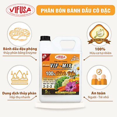 VIF-MIX - Phân bón Bánh dầu đậu phộng can 5L