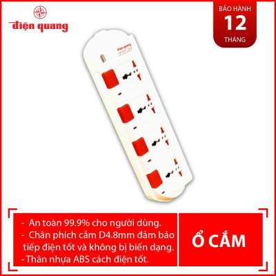 Ổ cắm Điện Quang ĐQ ESK SM740SL (4 lỗ 3 chấu)