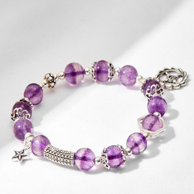 Vòng tay đá fluorite phối ngôi sao Ngọc Quý Gemstones