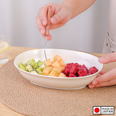 Đĩa bầu dục sâu lòng màu trắng 1.0L - Hàng nội địa Nhật Bản nhập khẩu chính hãng