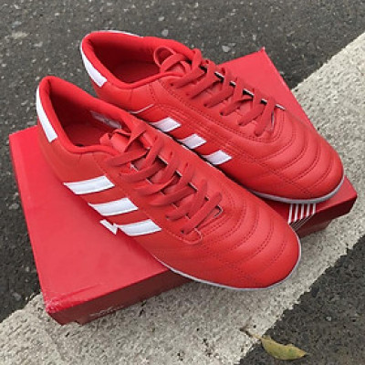 Cực phẩm Đôi giày đá bóng cao cấp, Giày Wika 3 Sọc Đỏ chính hãng đá sân cỏ nhân tạo 2022