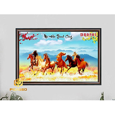 Tranh kính cường lực Bát mã tung hoành D805 35 (được chọn mẫu)
