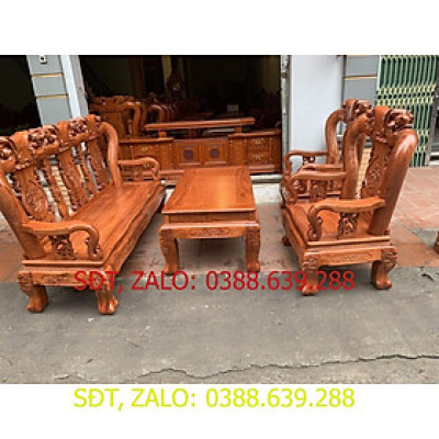 Bộ bàn ghế đồng kỵ minh quốc đào gỗ hương đá