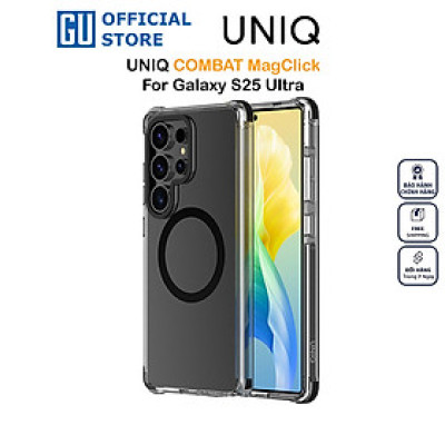 Ốp Lưng UNIQ COMBAT MagClick Charging Cho Samsung Galaxy S25 Ultra Chống Sốc Độ Cao 3m Có Vòng Nam Châm Sạc Không Dây Hàng Chính Hãng