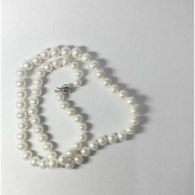 Chuỗi vòng cổ Ngọc Trai trắng nuôi nước ngọt kiểm định AIG_03