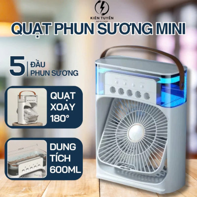 Quạt Phun Sương Điều Hòa Mini Để Bàn Cao Cấp | Có Đèn LED, ĐÈN TRANG TRÍ , ĐỒNG HỒ TREO TƯỜNG