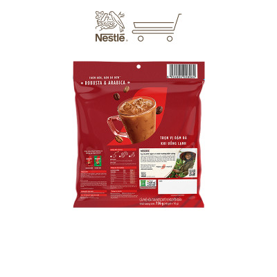 Combo 3 Bịch Cà phê Hòa tan NESCAFÉ VỊ NGUYÊN BẢN 46 gói Đậm Thơm Hoàn Hảo (Bịch 46 gói x 16g)