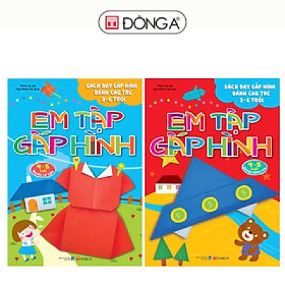 Combo 2 cuốn Em Tập Gấp Hình Cho Trẻ Từ 3-6 Tuổi