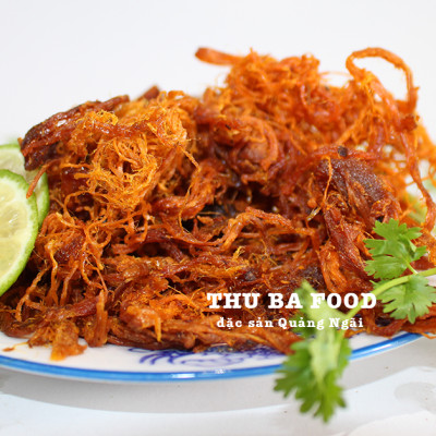 Khô Bò Thu Ba Quảng Ngãi 100 gr dạng xé sợi. Ăn vặt đọc sách thư giãn giải trí